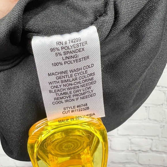 👗NWT🤩 |•ENFOCUS STUDIO•| Black Rouched Cowl Neck Dress Size 10 - Picture 5 of 5